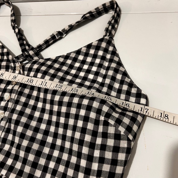 Old Navy Gingham Tiered Maxi Dress Petite Medium Smocked Cottagecore Preppy Boho - Picture 7 of 10